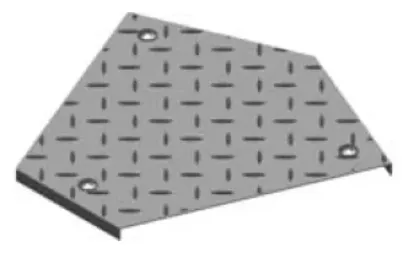 Зображення Кришка протекторної пластини для горизонтального поворот 45° з фіксатором PZKKMRT100 (107210)