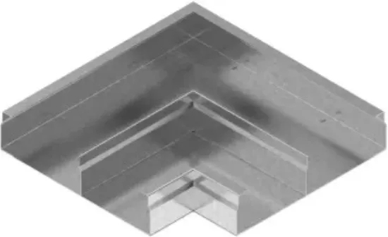 Зображення Поворот 90° горизонтальний - 2 компл. KKNd350H38 (530835)