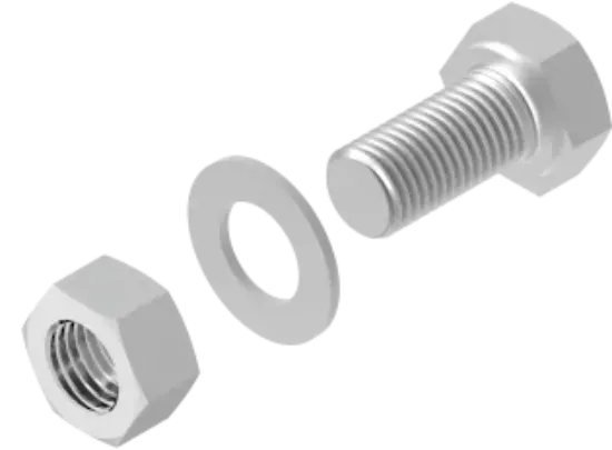 Зображення Болт + шайба + гайка (компл.)8x30 (650543)