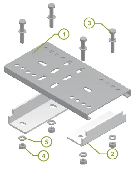 Зображення Пластина двутавра 120×240 (комплект) BDHM120×240 (752700)