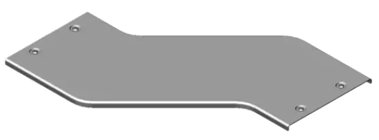 Зображення Кришка для горизонтального обхіду - ліва H50, H100 з фіксатором PZOLZZP300 (316230)