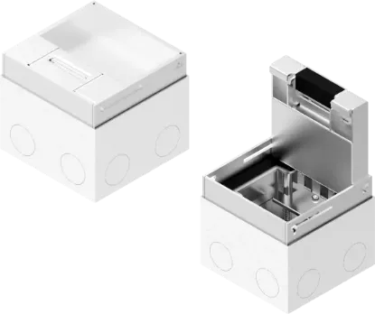 Зображення Коробка оцинкована з блокуванням відкривання та кришкою з нержавіючої сталі для захисних кабелів POPZ180H110WE (231821)